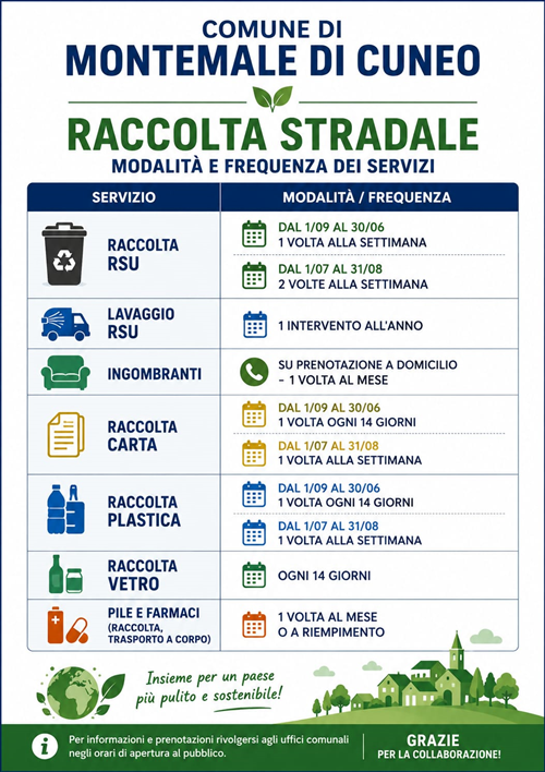 Calendario raccolta rifiuti